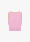 [시즌오프]컬러 배색 니트 베스트_PINK_6
