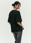 [시즌오프][7차리오더] 오버핏 레터링 티셔츠_BLACK_8