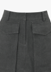 [EXCLUSIVE] 랩 스커트형 하프팬츠_DARK GREY_10