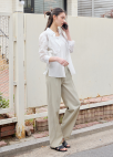 [시즌오프]백밴딩 배기 팬츠_KHAKI_6