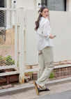 [시즌오프]백밴딩 배기 팬츠_KHAKI_7