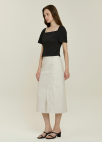 [시즌오프]슬릿 라인 스커트_LIGHT BEIGE_5