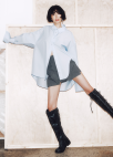 [EXCLUSIVE] 언발란스 오버핏 롱 셔츠_LIGHT BLUE_5