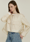 [시즌오프]라운드넥 집업 블루종 점퍼_LIGHT BEIGE_5