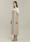 [시즌오프]린넨 스트라이프 슬리브리스 원피스_LIGHT BEIGE_7