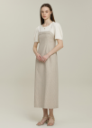 [시즌오프]린넨 스트라이프 슬리브리스 원피스_LIGHT BEIGE_8