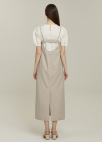 [시즌오프]린넨 스트라이프 슬리브리스 원피스_LIGHT BEIGE_10