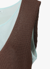 [시즌오프]레이어드 컬러 블록 니트탑_BROWN_19