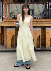 [시즌오프][잇미샤몰단독]스트랩 포인트 시어서커 원피스_YELLOW_6