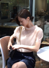 [시즌오프]터크 포인트 퀼로트 숏 팬츠_NAVY_10