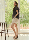 [Exclusive]린넨 셋업 숏팬츠_LIGHT BEIGE_12