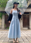 [시즌오프][잇미샤몰단독]스트랩 포인트 시어서커 원피스_SKY BLUE_5