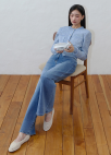 [Exclusive]와이드 데님 팬츠_BLUE_15