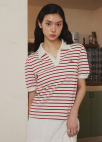 [Exclusive] 오픈 카라 티셔츠_RED_6