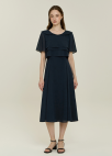 [시즌오프]러플 카라 원피스_DARK NAVY_5