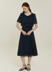 [시즌오프]러플 카라 원피스_DARK NAVY_6