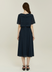 [시즌오프]러플 카라 원피스_DARK NAVY_8