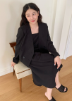 [잇미샤몰단독]브이넥 스티치 더블 버튼 자켓_BLACK_6