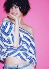 [시즌오프]스트랩 오프숄더 블라우스_BLUE_7