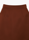 볼륨 미니 스커트_BROWN_12
