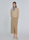 벨티드 슬릿 스커트_BEIGE_5