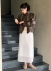 페이크레더 집업 밴딩 자켓_BROWN_11