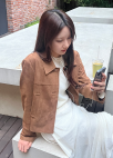 스웨이드 싱글 자켓_CAMEL_13