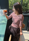 오프숄더 타이 티셔츠_RED_6