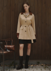 [Exclusive]코듀로이 배색 하프 트렌치_BEIGE_6