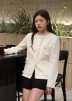 브로치 포인트 트위드 자켓_IVORY_10