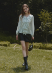 [Exclusive]프론트 러플 블라우스_MINT_10