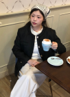 스퀘어 패턴 실크 스카프_BLACK_11