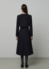 텍스처 블록 자켓 세트 원피스_DARK NAVY_8