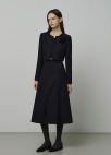 텍스처 블록 자켓 세트 원피스_DARK NAVY_5