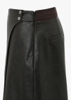 페이크 레더 랩 쇼츠_DARK BROWN_26