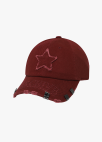 [프리오픈]빈티지 워싱 데님 볼캡_BURGUNDY_7