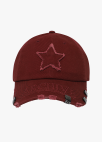 [프리오픈]빈티지 워싱 데님 볼캡_BURGUNDY_8