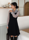 텍스처 블록 뷔스티에 원피스_BLACK_18
