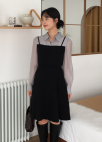 텍스처 블록 뷔스티에 원피스_BLACK_17