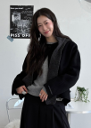 탈착 니팅 후드  핸드메이드 자켓_BLACK_5