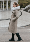 폭스퍼 후드 벨티드 구스다운_BEIGE_8
