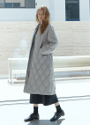 [Exclusive] 웨이브 퀼팅 구스다운 패딩코트_LIGHT GREY_7