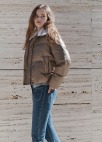 [Exclusive]양털 카라 숏 구스다운 점퍼_BROWN_7