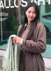 민트 멜란지 프린지 머플러_LIGHT GREEN_6