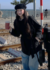 후드 베스트 레이어드 구스 다운 점퍼_BLACK_6