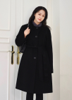 머플러 세트 핸드메이드 울100% 코트_BLACK_15