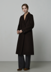 더블 브레스티드 핸드메이드 캐시미어 코트_DARK BROWN_6