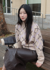 아가일 체크 인타샤 가디건_BEIGE_9