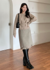 러플 패널 울 블렌디드 벨티드 스커트_BEIGE_10