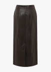 H라인 레더 스커트_BROWN_17